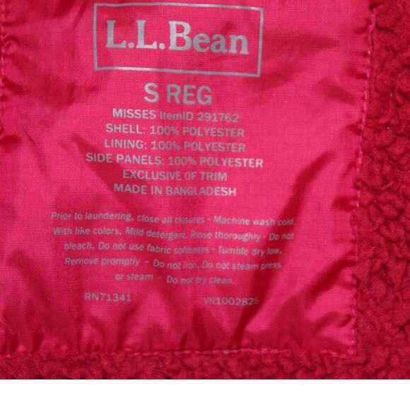 L.L.Bean Quilted Insulated Vest Red Women’s Size Small Regular - Picture 4 of 4
